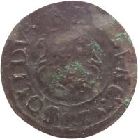 Livonia coin 1 Solidus - Gustav II Adolphus - Swedish occupation (1621 - 1634) reverse reverse of 1 Solidus - Gustav II Adolphus - Swedish occupation (1621 - 1634) coin with KM# 9 from Livonia. Inscription: SOLIDVS RIG CIV 34