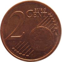 Estonia coin 2 Euro Cent (2011 - 2016) reverse reverse of 2 Euro Cent (2011 - 2016) coin with KM# 62 from Estonia. Inscription: 2 EURO CENT LL