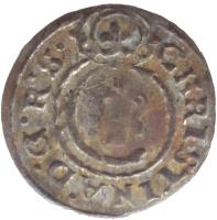 Livonia coin 1 Solidus - Christina (1645 - 1654) obverse obverse of 1 Solidus - Christina (1645 - 1654) coin with KM# 2 from Livonia. Inscription: CHRISTINA D G D R S