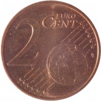 reverse of 2 Euro Cent (2002 - 2015) coin with KM# 3083 from Austria. Inscription: 2 EURO CENT LL