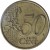 reverse of 50 Euro Cent - 1'st Map (2002 - 2007) coin with KM# 3087 from Austria. Inscription: 50 EURO CENT LL