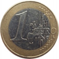 Austria coin 1 Euro - 1'st Map (2002 - 2007) reverse reverse of 1 Euro - 1'st Map (2002 - 2007) coin with KM# 3088 from Austria. Inscription: 1 EURO LL