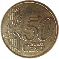 Austria coin 50 Euro Cent - 2'nd Map (2008 - 2015) reverse reverse of 50 Euro Cent - 2'nd Map (2008 - 2015) coin with KM# 3141 from Austria. Inscription: 50 EURO CENT LL