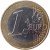 reverse of 1 Euro - 2'nd Map (2008 - 2017) coin with KM# 3142 from Austria. Inscription: 1 EURO LL