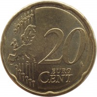 Austria coin 20 Euro Cent - 2'nd Map (2008 - 2015) reverse reverse of 20 Euro Cent - 2'nd Map (2008 - 2015) coin with KM# 3140 from Austria. Inscription: 20 EURO CENT LL