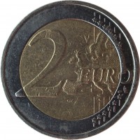 Belgium coin 2 Euro - Albert II - 2'nd Map; 2'nd Type; 2'nd Portrait (2008) reverse reverse of 2 Euro - Albert II - 2'nd Map; 2'nd Type; 2'nd Portrait (2008) coin with KM# 281 from Belgium. Inscription: 2 EURO LL