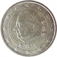Belgium coin 10 Euro Cent - Albert II - 2'nd Map; 2'nd Type; 1'st Portrait (2009 - 2013) obverse obverse of 10 Euro Cent - Albert II - 2'nd Map; 2'nd Type; 1'st Portrait (2009 - 2013) coin with KM# 298 from Belgium. Inscription: A II BE 2012
