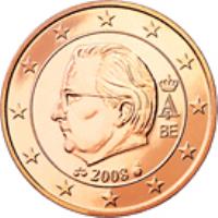 obverse of 5 Euro Cent - Albert II - 2'nd Type; 1'st Portrait (2009 - 2013) coin with KM# 276b from Belgium. Inscription: A II 2012 BE