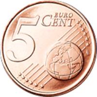 reverse of 5 Euro Cent - Albert II - 2'nd Type; 1'st Portrait (2009 - 2013) coin with KM# 276b from Belgium. Inscription: 5 EURO CENT LL