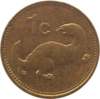 Malta coin 1 Cent (1991 - 2007) reverse reverse of 1 Cent (1991 - 2007) coin with KM# 93 from Malta. Inscription: 1 c