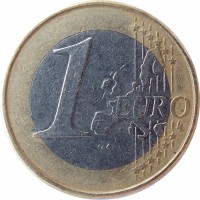 Belgium coin 1 Euro - Albert II - 1'st Map; 1'st Type; 1'st Portrait (1999 - 2006) reverse reverse of 1 Euro - Albert II - 1'st Map; 1'st Type; 1'st Portrait (1999 - 2006) coin with KM# 230 from Belgium. Inscription: 1 EURO LL