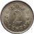 reverse of 2 Cents (1972 - 1982) coin with KM# 9 from Malta. Inscription: 2 CENTS