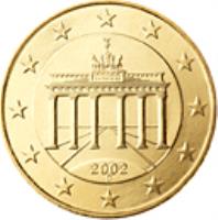 obverse of 10 Euro Cent - 2'nd Map (2007 - 2015) coin with KM# 254 from Germany. Inscription: 2007 A