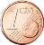 reverse of 1 Euro Cent (2008 - 2015) coin with KM# 125 from Malta. Inscription: 1 EURO CENT LL