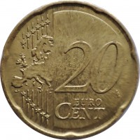 Malta coin 20 Euro Cent - 2'nd Map (2008 - 2015) reverse reverse of 20 Euro Cent - 2'nd Map (2008 - 2015) coin with KM# 129 from Malta. Inscription: 20 EURO CENT LL