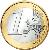 reverse of 1 Euro - 2'nd Map (2008 - 2015) coin with KM# 131 from Malta. Inscription: 1 EURO LL