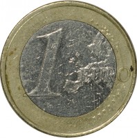 Spain coin 1 Euro - Juan Carlos I - 2'nd Map; 1'st Type (2007 - 2009) reverse reverse of 1 Euro - Juan Carlos I - 2'nd Map; 1'st Type (2007 - 2009) coin with KM# 1073 from Spain. Inscription: 1 EURO LL