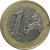 reverse of 1 Euro - Juan Carlos I - 2'nd Map; 1'st Type (2007 - 2009) coin with KM# 1073 from Spain. Inscription: 1 EURO LL