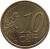 reverse of 10 Euro Cent - Juan Carlos I - 2'nd Map; 2'nd Type (2010 - 2016) coin with KM# 1147 from Spain. Inscription: 10 EURO CENT LL