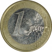 reverse of 1 Euro - Juan Carlos I - 2'nd Map; 2'nd Type (2010 - 2015) coin with KM# 1150 from Spain. Inscription: 1 EURO LL