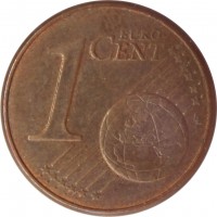 reverse of 1 Euro Cent (1999 - 2015) coin with KM# 1282 from France. Inscription: 1 EURO CENT LL