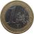 reverse of 1 Euro - 1'st Map (1999 - 2006) coin with KM# 1288 from France. Inscription: 1 EURO LL