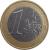 reverse of 1 Euro - 2'nd Map (2007 - 2015) coin with KM# 214 from Greece. Inscription: 1 EURO LL