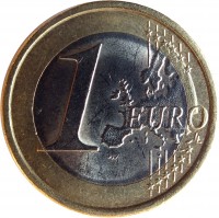Italy coin 1 Euro - 2'nd Map (2008 - 2015) reverse reverse of 1 Euro - 2'nd Map (2008 - 2015) coin with KM# 250 from Italy. Inscription: 1 EURO LL