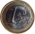 reverse of 1 Euro - 2'nd Map (2008 - 2015) coin with KM# 250 from Italy. Inscription: 1 EURO LL