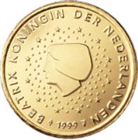 obverse of 50 Euro Cent - Beatrix - 2'nd Map (2007 - 2013) coin with KM# 270 from Netherlands. Inscription: BEATRIX KONINGIN DER NEDERLANDEN 2007