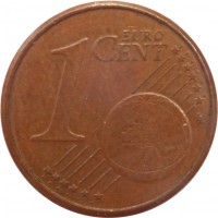 reverse of 1 Euro Cent - Beatrix (1999 - 2013) coin with KM# 234 from Netherlands. Inscription: 1 EURO CENT LL