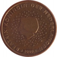 Netherlands coin 5 Euro Cent - Beatrix (1999 - 2013) obverse obverse of 5 Euro Cent - Beatrix (1999 - 2013) coin with KM# 236 from Netherlands. Inscription: BEATRIX KONINGIN DER NEDERLANDEN 2007