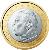 obverse of 1 Euro - John Paul II (2002 - 2005) coin with KM# 347 from Vatican City. Inscription: GV · UP INC. CITTA' DEL VATICANO R 2004