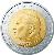 obverse of 2 Euro - John Paul II (2002 - 2005) coin with KM# 348 from Vatican City. Inscription: CITTA' DEL VATICANO GV · UP INC · R 2004