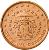 obverse of 1 Euro Cent - Sede Vacante (2005) coin with KM# 365 from Vatican City. Inscription: CITTA' DEL VATICANO · SEDE · VACANTE · MMV · R D. LONGO M.A.C. INC. CARITAS ET VERITAS