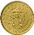 obverse of 10 Euro Cent - Sede Vacante (2005) coin with KM# 368 from Vatican City. Inscription: CITTA' DEL VATICANO · SEDE · VACANTE · MMV · R D. LONGO M.C.C. INC. CARITAS ET VERITAS