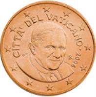 Vatican City coin 5 Euro Cent - Benedict XVI (2006 - 2013) obverse obverse of 5 Euro Cent - Benedict XVI (2006 - 2013) coin with KM# 377 from Vatican City. Inscription: CITTA' DEL VATICANO · 2013 R D. L. LDS INC.