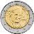obverse of 2 Euro - Benedict XVI - 2'nd Map (2008 - 2013) coin with KM# 389 from Vatican City. Inscription: CITTA' DEL VATICANO 2008 R D. L. M.C.C INC.