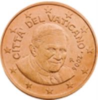Vatican City coin 2 Euro Cent - Benedict XVI (2006 - 2013) obverse obverse of 2 Euro Cent - Benedict XVI (2006 - 2013) coin with KM# 376 from Vatican City. Inscription: CITTA' DEL VATICANO · 2013 R D. L. LDS INC.