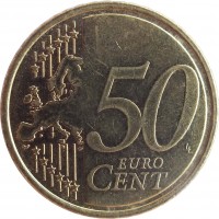 Cyprus coin 50 Euro Cent (2008 - 2016) reverse reverse of 50 Euro Cent (2008 - 2016) coin with KM# 83 from Cyprus. Inscription: 50 EURO CENT LL