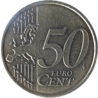 Finland coin 50 Euro Cent - 2'nd Map (2007 - 2015) reverse reverse of 50 Euro Cent - 2'nd Map (2007 - 2015) coin with KM# 128 from Finland. Inscription: 50 EURO CENT LL