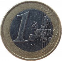 Finland coin 1 Euro - 1'st Map (1999 - 2006) reverse reverse of 1 Euro - 1'st Map (1999 - 2006) coin with KM# 104 from Finland. Inscription: 1 EURO LL