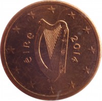Ireland coin 1 Euro Cent (2002 - 2015) obverse obverse of 1 Euro Cent (2002 - 2015) coin with KM# 32 from Ireland. Inscription: éIRe 2014