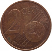 Ireland coin 2 Euro Cent (2002 - 2015) reverse reverse of 2 Euro Cent (2002 - 2015) coin with KM# 33 from Ireland. Inscription: 2 EURO CENT LL