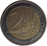 Ireland coin 2 Euro - 1'st Map (2002 - 2006) reverse reverse of 2 Euro - 1'st Map (2002 - 2006) coin with KM# 39 from Ireland. Inscription: 2 EURO LL