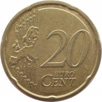 Ireland coin 20 Euro Cent - 2'nd Map (2007 - 2015) reverse reverse of 20 Euro Cent - 2'nd Map (2007 - 2015) coin with KM# 48 from Ireland. Inscription: 20 EURO CENT LL