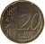 reverse of 20 Euro Cent - Henri I - 2'nd Map (2007 - 2015) coin with KM# 90 from Luxembourg. Inscription: 20 EURO CENT LL