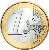 reverse of 1 Euro - Henri I - 2'nd Map (2007 - 2017) coin with KM# 92 from Luxembourg. Inscription: 1 EURO LL