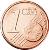 reverse of 1 Euro Cent - Rainier III (2001 - 2005) coin with KM# 167 from Monaco. Inscription: 1 EURO CENT LL