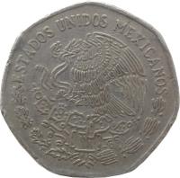 obverse of 10 Pesos (1974 - 1985) coin with KM# 477 from Mexico. Inscription: ESTADOS UNIDOS MEXICANOS